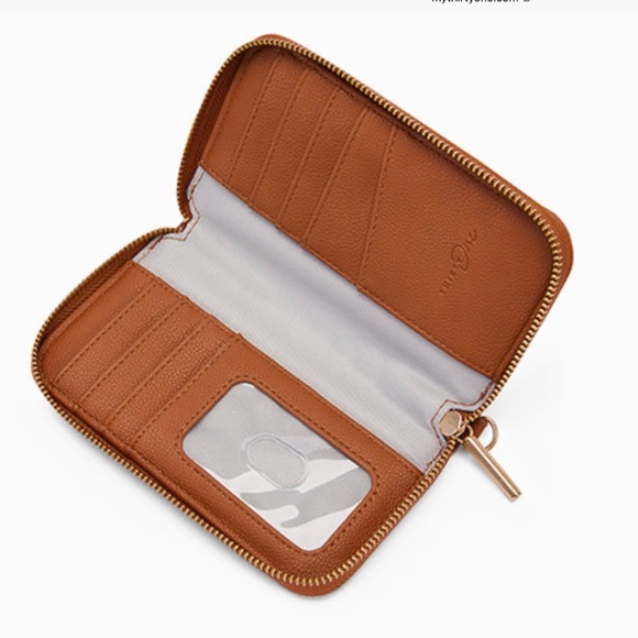Thirty one slim wallet and wristlet strap caramel new in bag - Picture 3 of 4